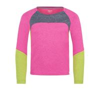 Trollkids - Girl's Seiland Longsleeve - T-shirt technique - 116 - fresh berry / graphite / hedge green