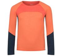 Trollkids - Girl's Seiland Longsleeve - T-shirt technique - 164 - mellow peach / watermelon