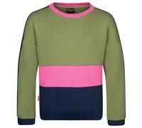 Trollkids - Girl's Verdal Sweatshirt - Pull - 92 - dusky olive / light magenta / navy