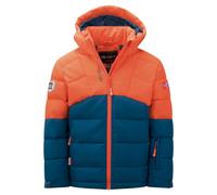 Trollkids - Gryllefjord Jacket - Doudoune enfant Deep Orange / Madeira Blue / Deep Orange - Taille de l'enfant 176 cm