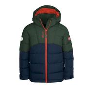 Trollkids - Gryllefjord Jacket - Doudoune enfant Forest Green / Navy / Flame Orange - Taille de l'enfant 110 cm