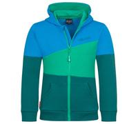 Trollkids - Kid's Alesund Sweater - Sweat à capuche - 104 - jungle green / dynamic blue