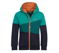 Trollkids - Kid's Alesund Sweater - Sweat à capuche - 140 - dark cyan / midnight petrol / black