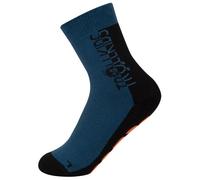 Trollkids - Kid's Anti Slip Socks - Chaussons de chalet - EU 23-26 - nordic blue / black / flame orange
