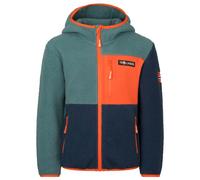 Trollkids - Kid's Aurlandsfjord Jacket - Veste polaire - 164 - stormy blue / mystic blue / flame orange