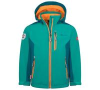 Trollkids - Kid's Balestrand Jacket - Veste softshell - 104 - sea green / lagoon green / sahara sunset