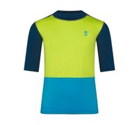 Trollkids - Kid's Balestrand T-Shirt - Lycra - 92 - green lizard / mystic blue / vivid blue