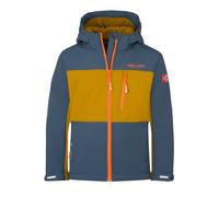 Trollkids - Kid's Bergsfjord Winter Softshell Jacket - Veste softshell - 116 - bronze / mystic blue / flame orange