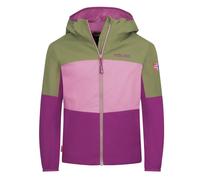 Trollkids - Kid's Bjordal Jacket - Veste imperméable - 92 - hedge green / candy pink / fresh berry