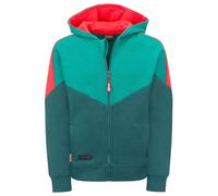 Trollkids - Kid's Flekkefjord Jacket - Veste de sport - 128 - midnight petrol / dark cyan / chili red