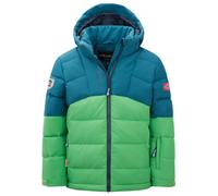 Trollkids - Kid's Gryllefjord Jacket - Veste d'hiver - 164 - dark marine / fresh green / mystic blue