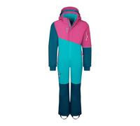 Trollkids - Kid's Hallingdal Snowsuit - Combinaison - 128 - dark turquoise / bright berry / madeira blue