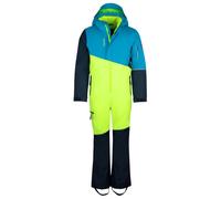 Trollkids - Kid's Hallingdal Snowsuit - Combinaison - 140 - cool lime / vivid blue / night sky