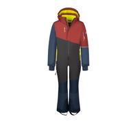 Trollkids - Kid's Hallingdal Snowsuit - Combinaison - 152 - carmin red / black / mystic blue