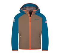 Trollkids - Kid's Halsafjord Jacket - Veste synthétique - 176 - mocca brown / atlantic blue / glow orange