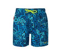 Trollkids - Kid's Haukland Shorts - Boardshort - 92 - alpine blue / wild lime