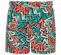 Trollkids - Kid's Haukland Shorts - Boardshort - 92 - radiant red / blue coral