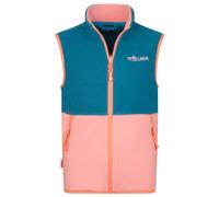 Trollkids - Kid's Kjerag Vest - Polaire sans manches - 128 - harbor blue / peony rose / mellow peach