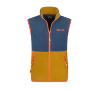 Trollkids - Kid's Kjerag Vest - Polaire sans manches - 98 - bronze / mystic blue / flame orange