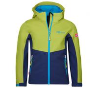 Trollkids - Kid's Kristiansand Jacket - Veste softshell - 128 - kiwi / mystic blue