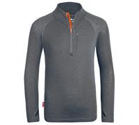 Trollkids - Kid's Lofoten Half Zip - Haut en mérinos - 116 - anthracite / orange