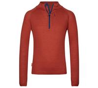 Trollkids - Kid's Lofoten Half Zip - Haut en mérinos - 140 - red clay / mystic blue