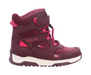 Trollkids - Kid's Lofoten Winter Boots Pro - Chaussures d'hiver - EU 32 - redwood / magenta
