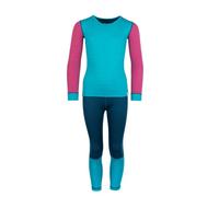 Trollkids - Kid's Merino Baselayer Set II - Sous-vêtement mérinos - 104 - dark turquoise / bright berry / madeira blue