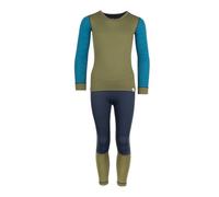 Trollkids - Kid's Merino Baselayer Set II - Sous-vêtement mérinos - 116 - pine green / dark marine blue