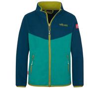 Trollkids - Kids Oppdal Jacket XT - Veste polaire - 128 - madeira blue / sea green / pear green