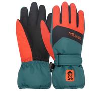 Trollkids - Kid's Rauland Glove - Gants - 4 - 6-7 Years - stormy blue / flame orange / black
