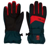 Trollkids - Kid's Rauland Glove - Gants - 6 - 11-12 Years - midnight petrol / chili red / black