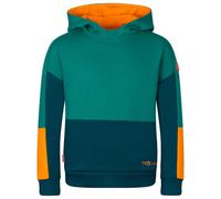 Trollkids - Kid's Rondane Sweater - Sweat à capuche - 92 - lagoon green / sea green / sahara sunset