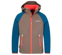 Trollkids - Kids Rondane Zip Off Jacket XT - Veste softshell - 176 - mocca brown / atlantic blue / glow orange