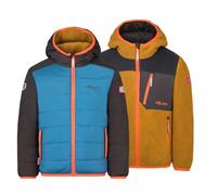 Trollkids - Kid's Sandvika Turnover Jacket - Veste polaire - 164 - nordic blue / black / flame orange