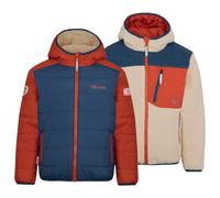 Trollkids - Kid's Sandvika Turnover Jacket - Veste polaire - 92 - desert / mystic blue / red clay