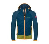 Trollkids - Kid's Seiland Jacket - Veste polaire - 104 - madeira blue / pear green / sahara sunset