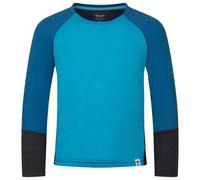Trollkids - Kid's Seiland Longsleeve - T-shirt technique - 152 - pool blue / alpine blue / black
