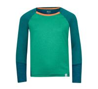 Trollkids - Kid's Seiland Longsleeve - T-shirt technique - 152 - sea green / lagoon green / sahara sunset