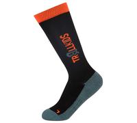 Trollkids - Kid's Ski Socks - Chaussettes de ski - EU 27-30 - black / stormy blue / flame orange