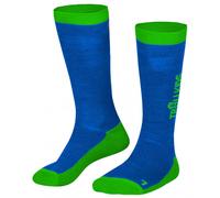 Trollkids - Kid's Ski Socks - Chaussettes de ski - EU 39-42 - medium blue / green