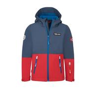 Trollkids - Kid's Skjorta Jacket - Veste softshell - 122 - bright red / mystic blue / alpine blue
