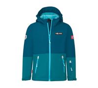 Trollkids - Kid's Skjorta Jacket - Veste softshell - 128 - lagoon green / madeira blue / pool blue