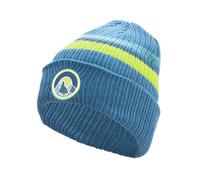 Trollkids - Kid's Spitsbergen Cap - Bonnet - 48-52 cm - 2-5 Years - nordic blue / glow green / mystic blue
