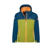 Trollkids - Kid's Telemark Jacket - Veste imperméable - 140 - pear green / madeira blue / sahara sunset