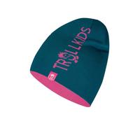 Trollkids - Kid's Troll Beanie Long - Bonnet - 52-56 cm - 6-12 Years - light magenta / dark marine