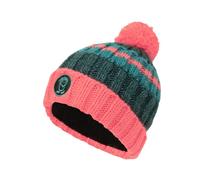Trollkids - Kid's Troll Bobble Cap - Bonnet - 48-52 cm - 2-5 Years - coral pink / midnight petrol / dusty teal