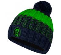 Trollkids - Kid's Troll Bobble Cap - Bonnet - 52-56 cm - 6-12 Years - navy / bright green