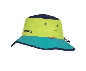 Trollkids - Kids Trollfjord Hat - Chapeau - 48-52 cm - cool lime / blue coral / mystic blue