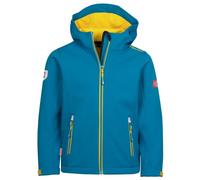 Trollkids - Kid's Trollfjord Jacket - Veste softshell - 116 - atlantic blue / ginger